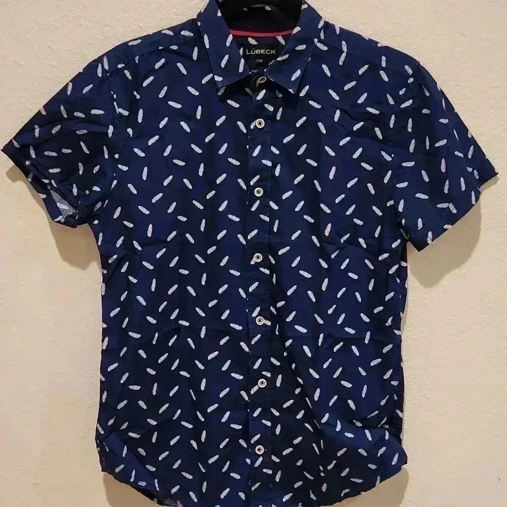 Lubeck Button Down Shirt Short Sleeves  Size S